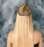 Clip-in vlasy - najsvetlejšia blond, 50cm. Dodanie do 2 dní – fotka 4